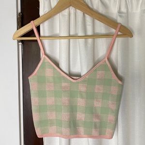Zara Checkered Crop Top